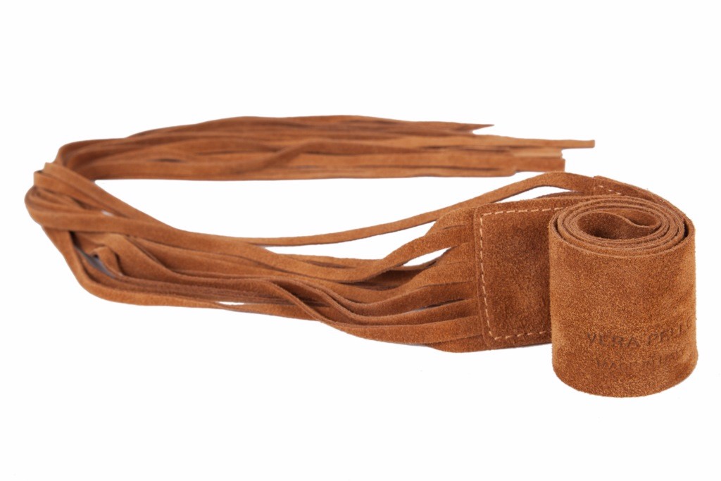 Cinturón para Mujer de Ante Italiano con Flecos sin Hebilla - Imagen 4