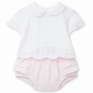 Conjunto bicolor camiseta braguita tricot recién nacida | Dr. Kid by Charanga