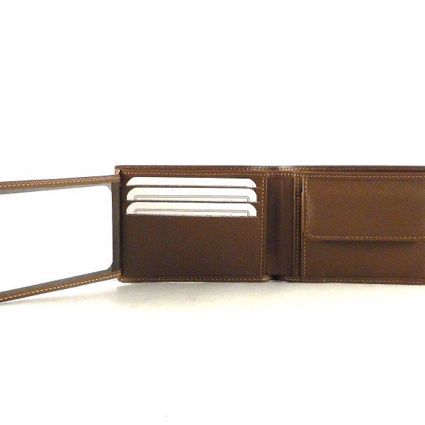 Cartera de piel para hombre Nilo con cierre y monedero de forma horizontal - Imagen 6