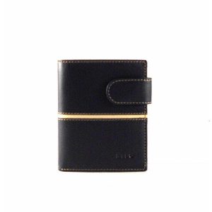 Cartera piel hombre con broche Nilo y monedero interno