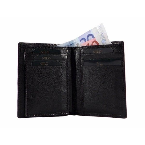 Cartera de caballero de piel con doble compartimento - Imagen 3