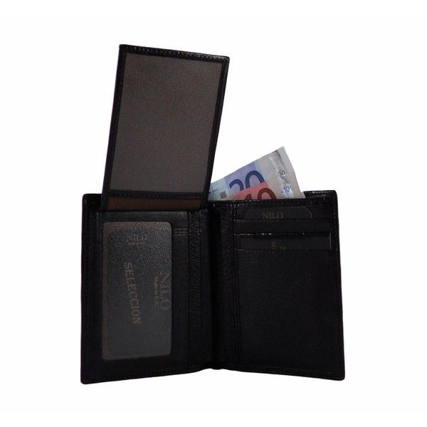 Cartera de caballero de piel con doble compartimento - Imagen 4