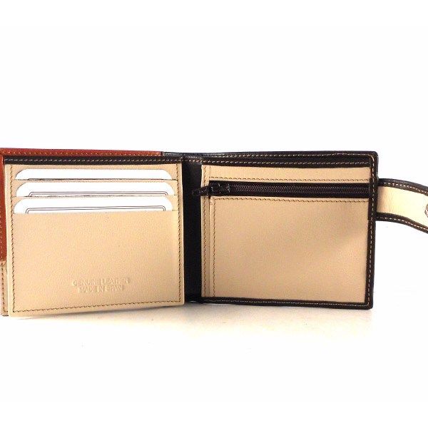 Cartera hombre piel estilo americano Nilo con monedero de cremallera - Imagen 4