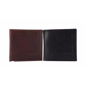 Cartera de caballero en piel tipo americano marrón o negra