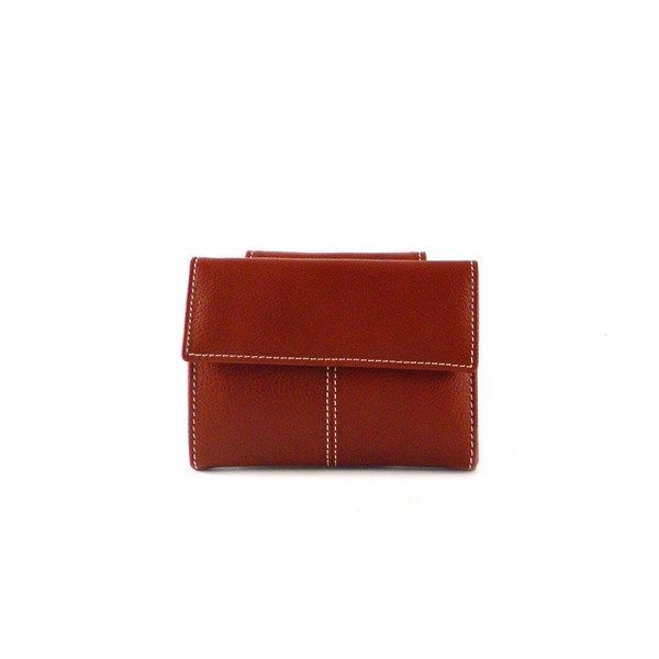 Cartera billetera de mujer en piel Nilo de tamaño mini caoba - Imagen 3