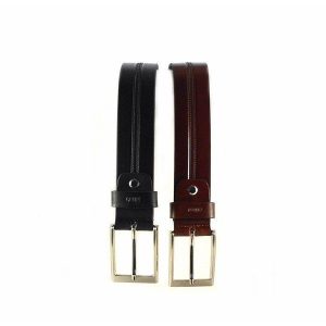 Cinturón sport piel Nilo marrón y negro
