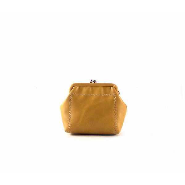 Monedero piel mujer de boquilla camel - Imagen 3