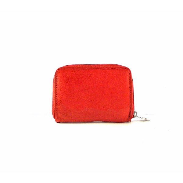 Monedero piel cremallera con grabados en color verde cuero o rojo - Imagen 6