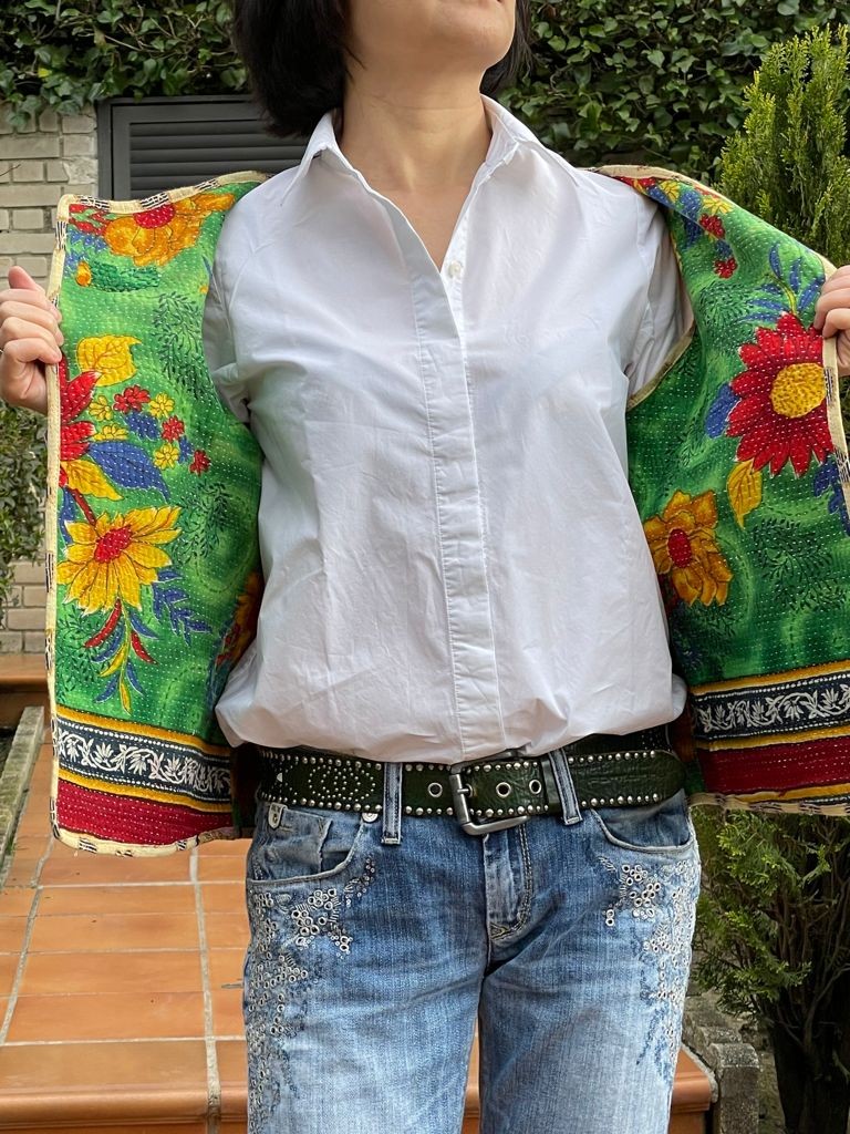 Chaleco bohemio artesanal reversible - Imagen 6