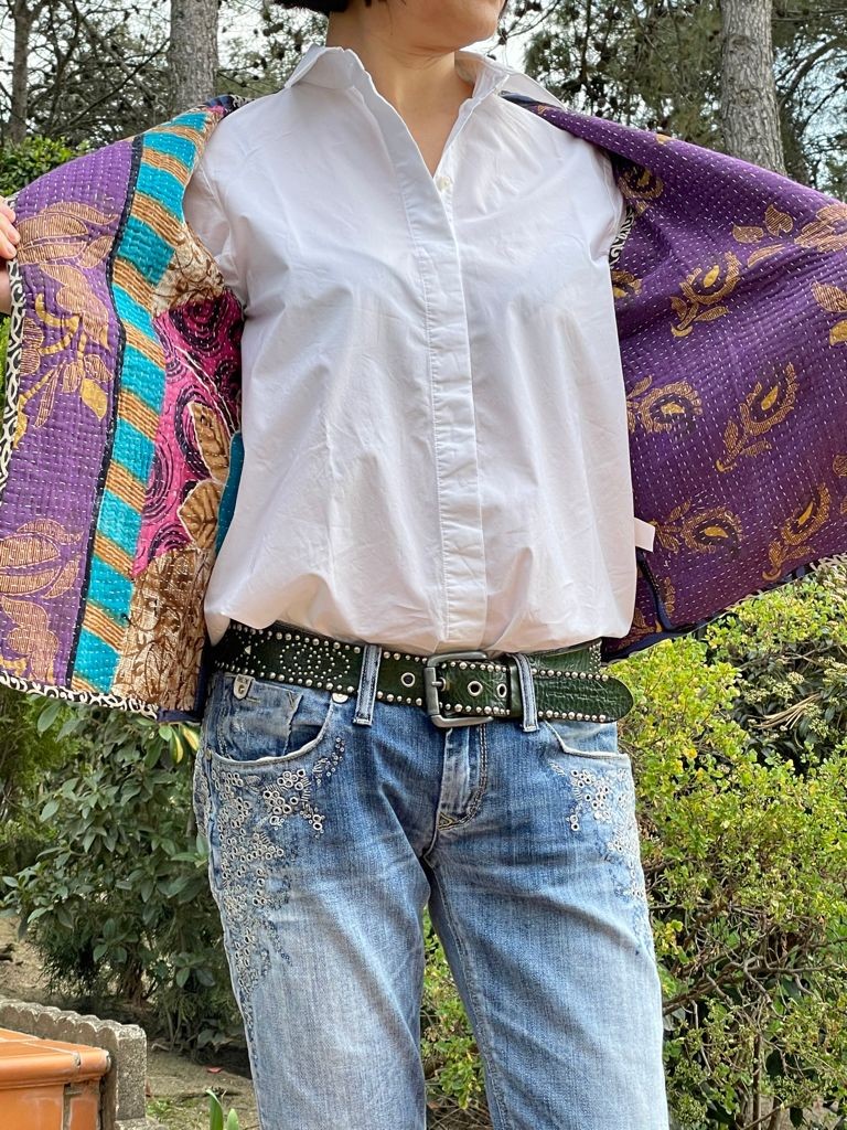 Chaleco bohemio artesanal reversible - Imagen 7