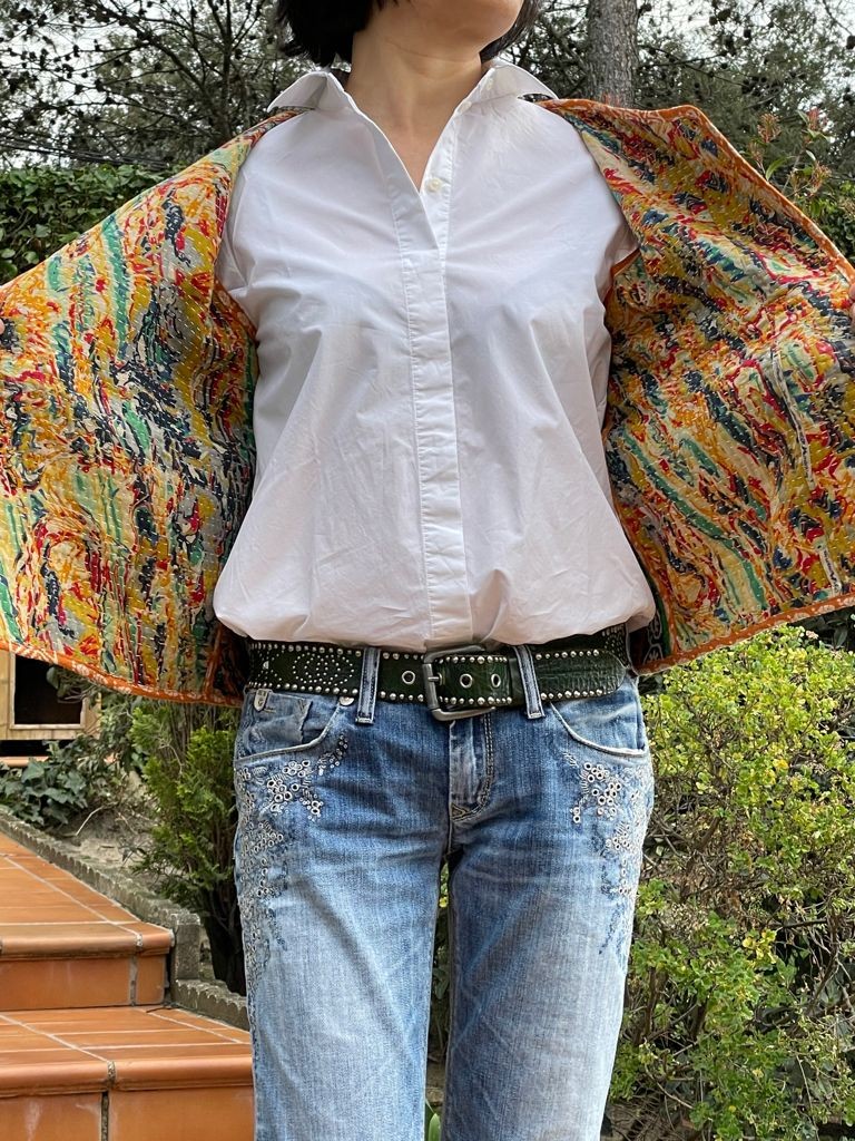 Chaleco bohemio artesanal reversible - Imagen 8