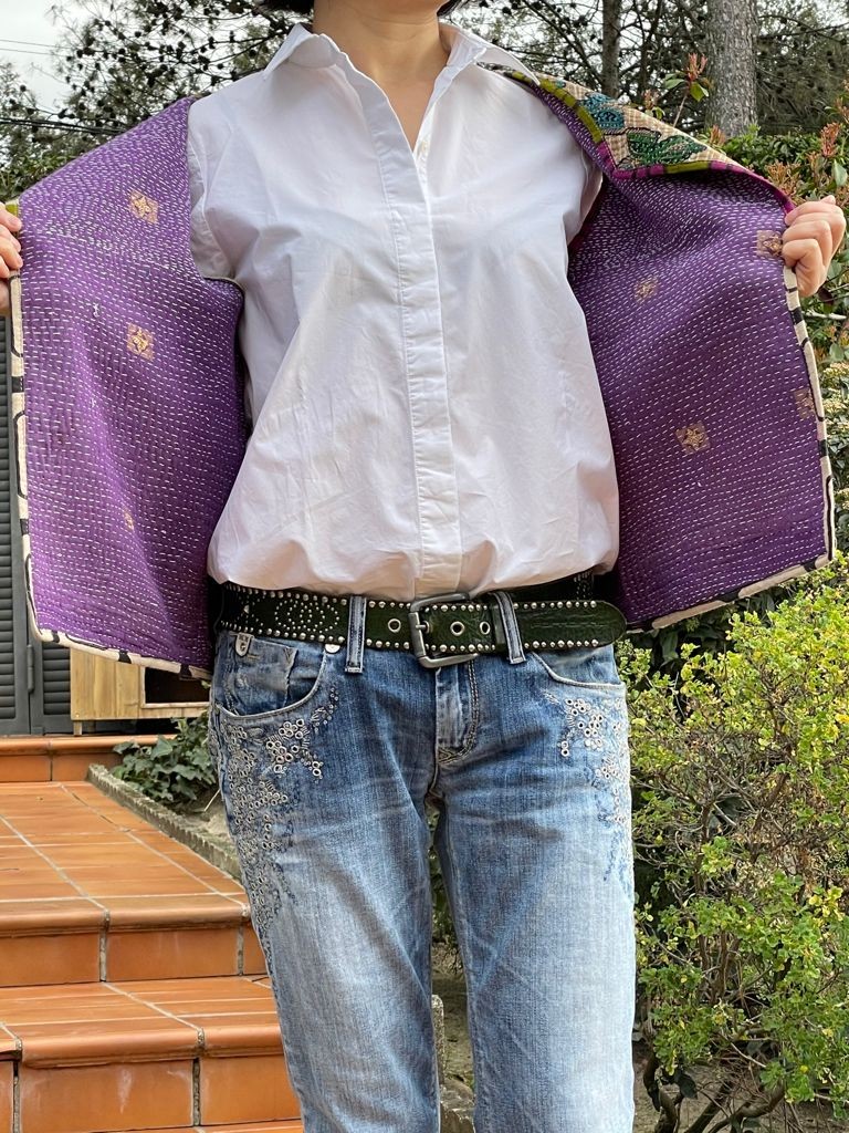Chaleco bohemio artesanal reversible - Imagen 9