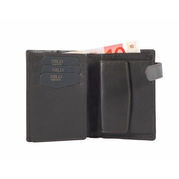 Cartera de piel suave con cierre de broche para hombre - Imagen 3