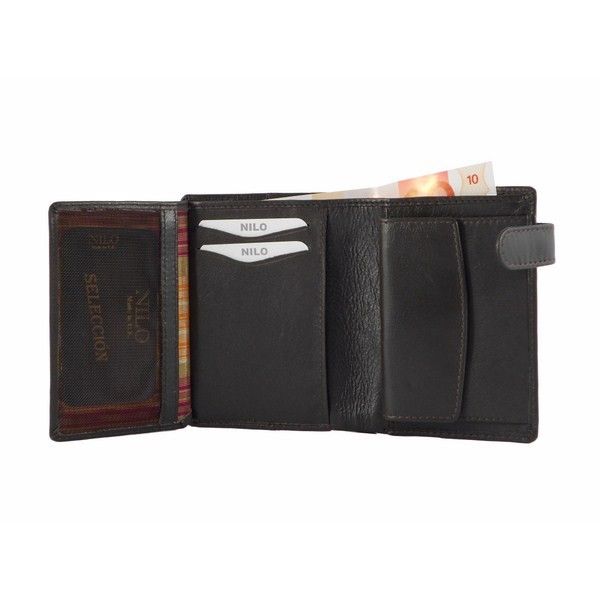 Cartera de piel suave con cierre de broche para hombre - Imagen 4
