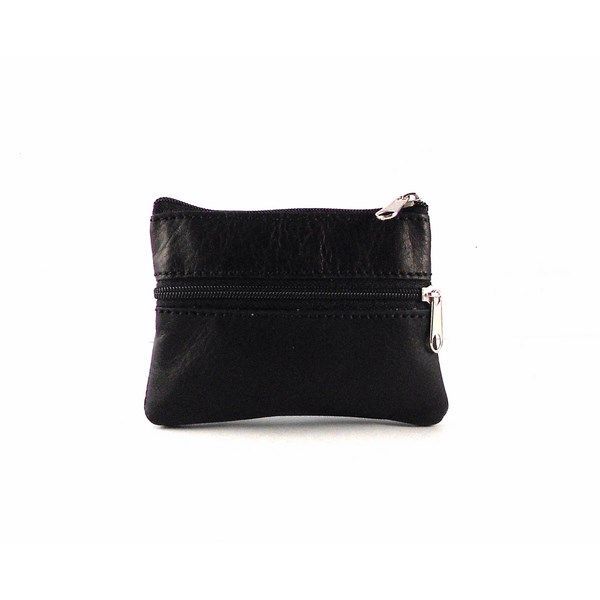 Monedero de cremalleras en piel unisex - Imagen 3