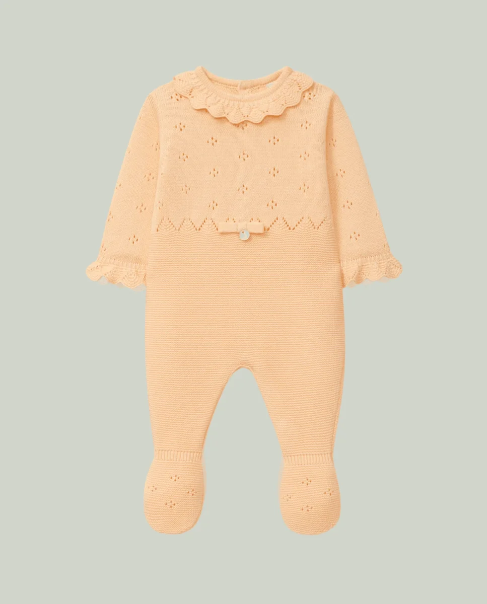 Pelele tricot naranja recién nacido | Dr. Kid by Charanga