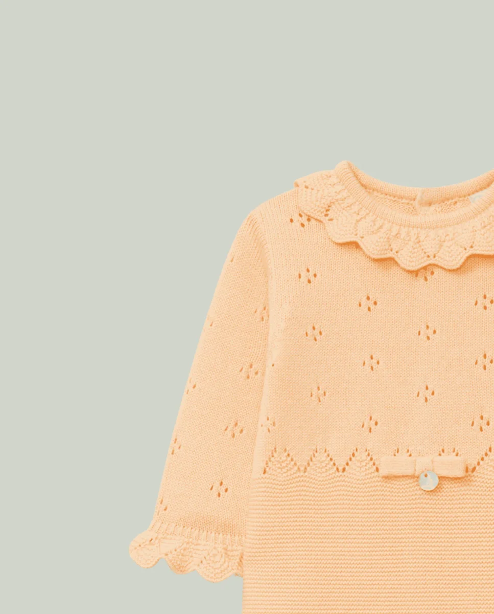 Pelele tricot naranja recién nacido | Dr. Kid by Charanga - Imagen 4