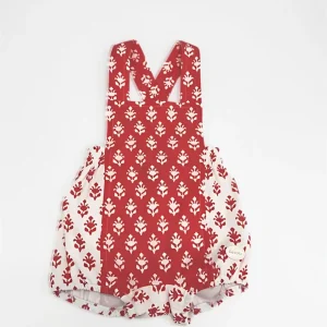 Peto corto estampado flores coral bebé | Cocote & Charanga