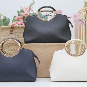 Bolso-Bandolera en suave poli piel con asa metalizada,ref73807