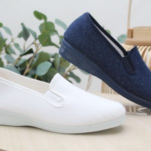 Zapatilla de lona clasica con cuña de 2.7cm,ref500