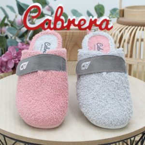 Zapatilla Cabrera en tejido toalla con piso vulcanizado,ref5539