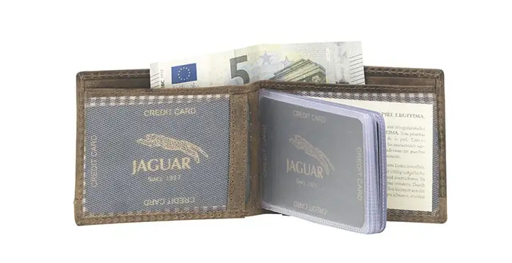Cartera JAGUAR · Billetero Tarjetero en Piel · Formato Horizontal