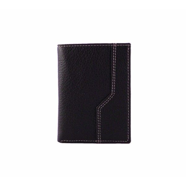 Billetera para hombre de piel rugosa marrón estilo americano