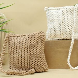 ¡¡Ofertón!1 Bandolera crochet en colores neutros,ref3503