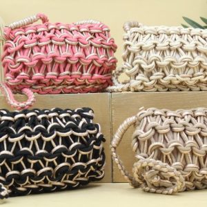 ¡Súper oferta! Bandolera crochet con nudos entrelazados,ref3460