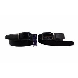 Cinturón de piel reversible color negro o color cuero