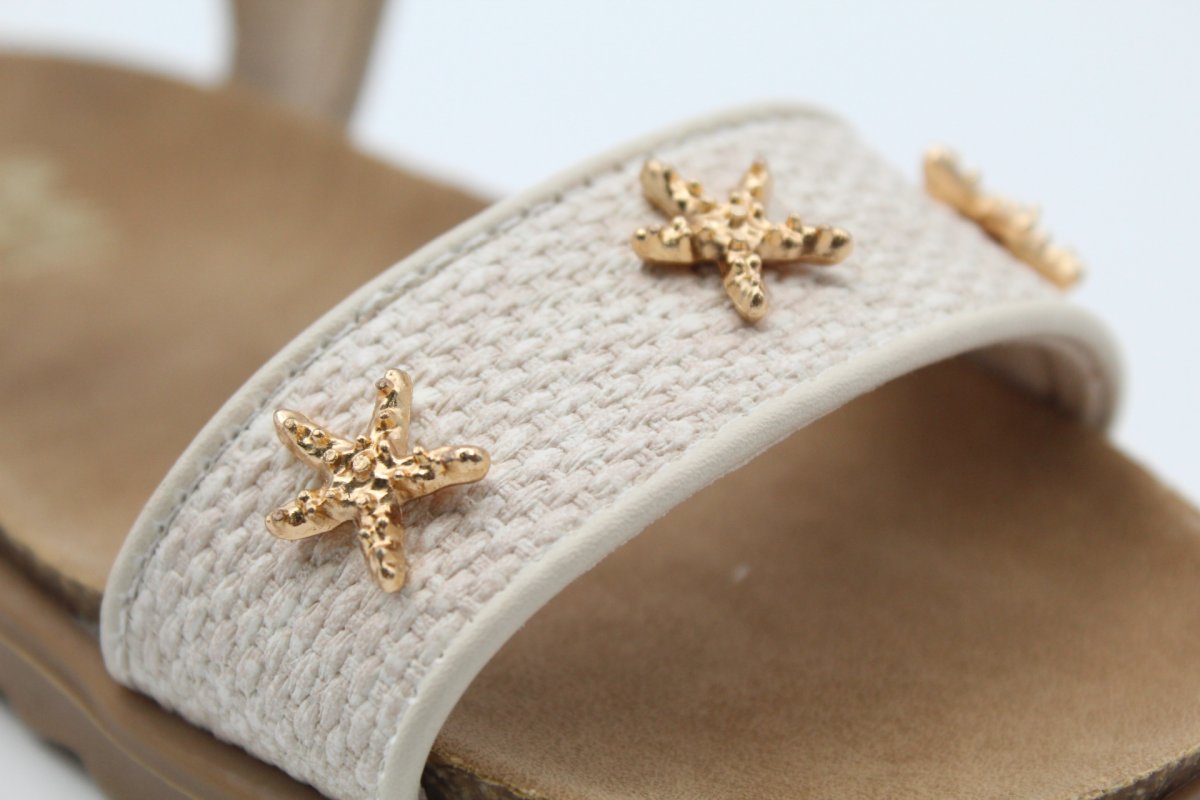 Sandalia bio en suave polipiel con adorno estrella,ref1678 - Imagen 5