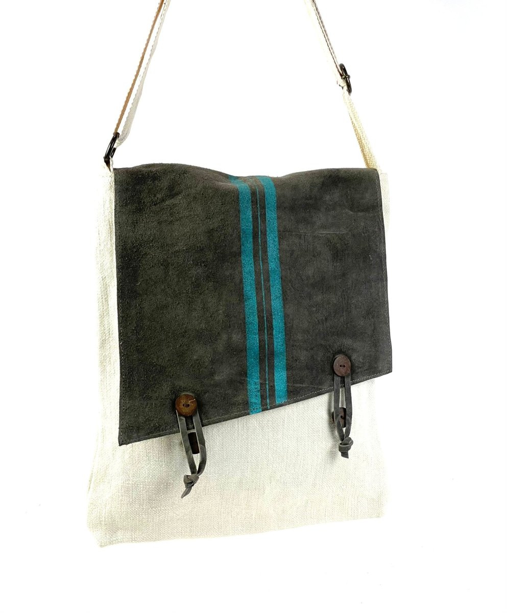 Bandolera de lino con solapa - Imagen 6