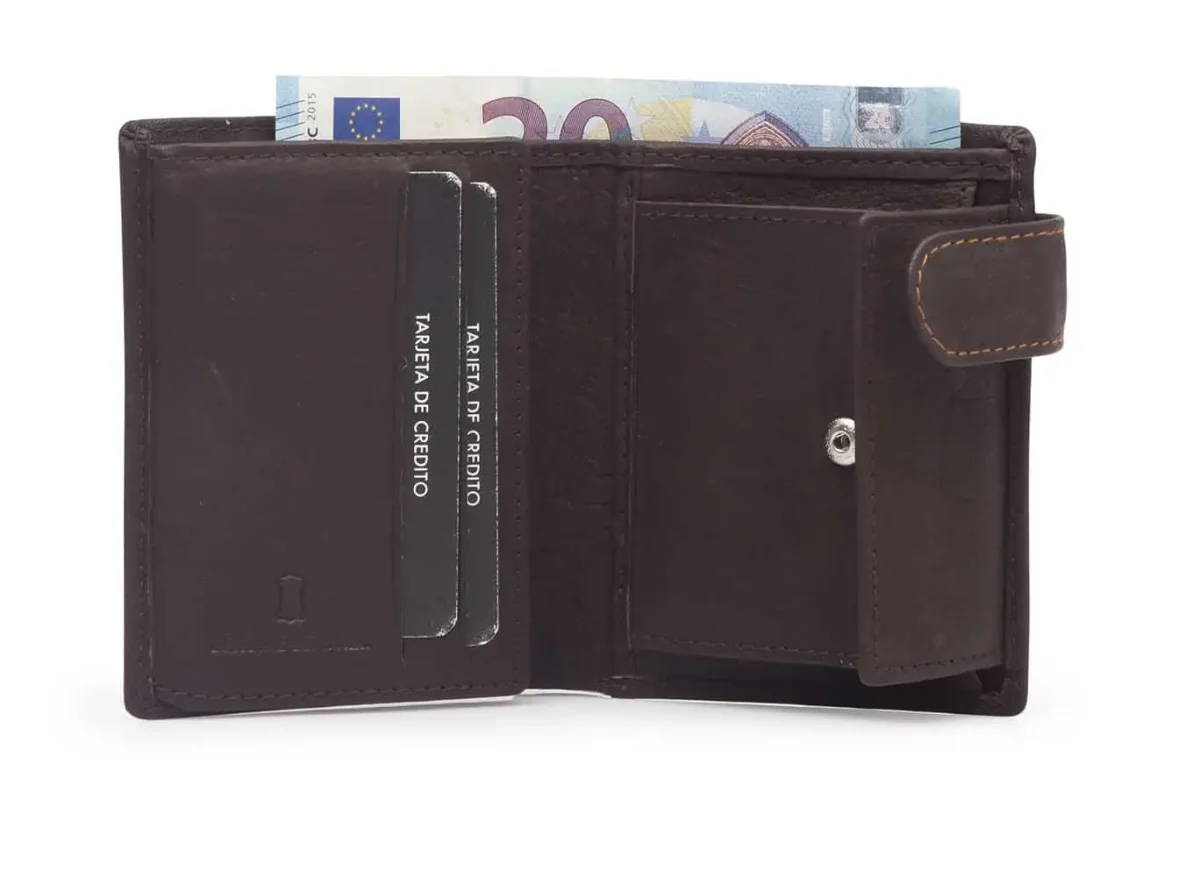 Cartera JAGUAR · Billetero Monedero en Piel · 8 Tarjetas · Vertical - Imagen 2