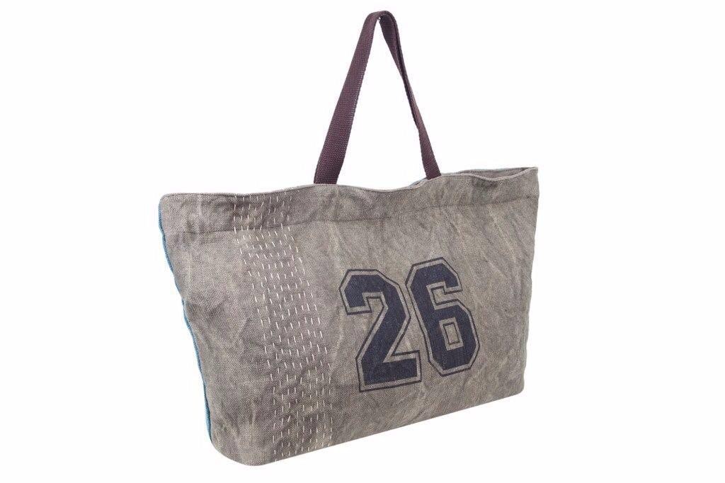 Bolso de Hombro Artesanal tipo Shopper en Yute con Números en el Frontal para Mujer - Imagen 9