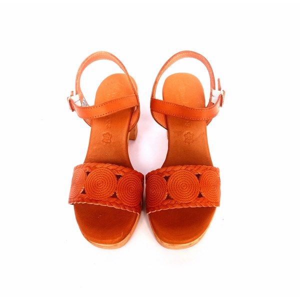 Sandalias de tacón Eva Frutos con pulsera al tobillo cuero - Imagen 4