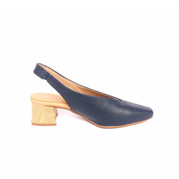 Zapatos de tacón tipo salón destalonados D’Chicas azul marino - Imagen 5