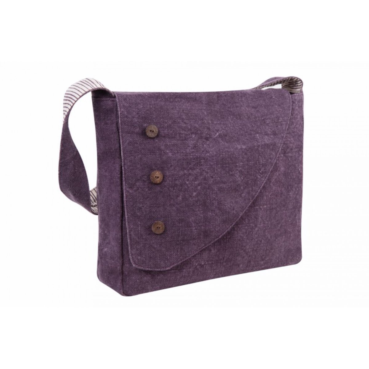 Bandolera de lino con solapa - Imagen 2