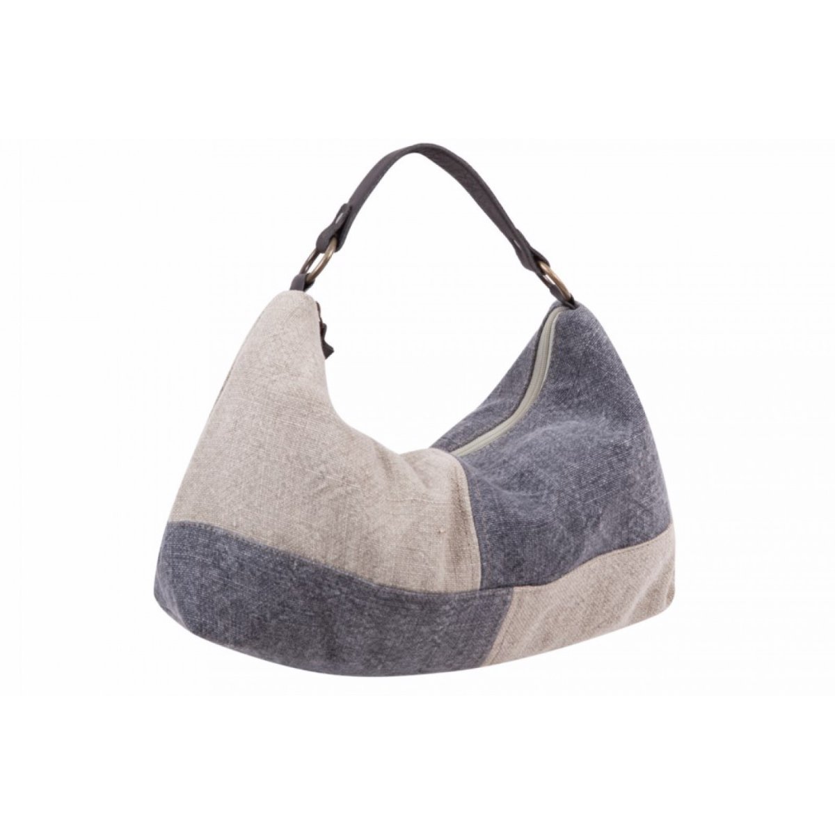 Bolso de lino bicolor - Imagen 3