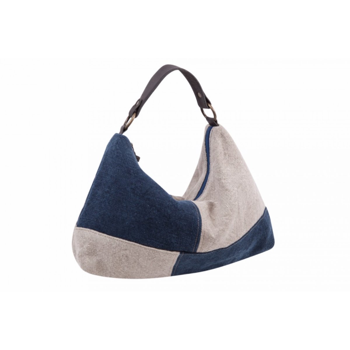 Bolso de lino bicolor - Imagen 5