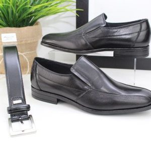 Zapato baerchi todo piel con piso de latex flexible,rf2632