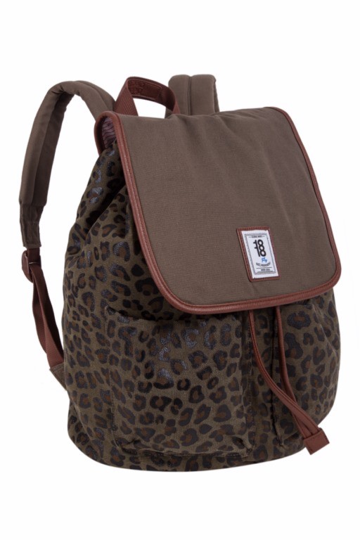 Mochila de tela estampado leopardo - Imagen 2