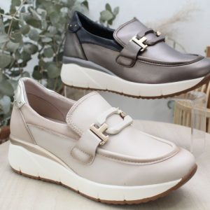 Mocasin casual para mujer en suave poli piel con plantilla extraible,ref557