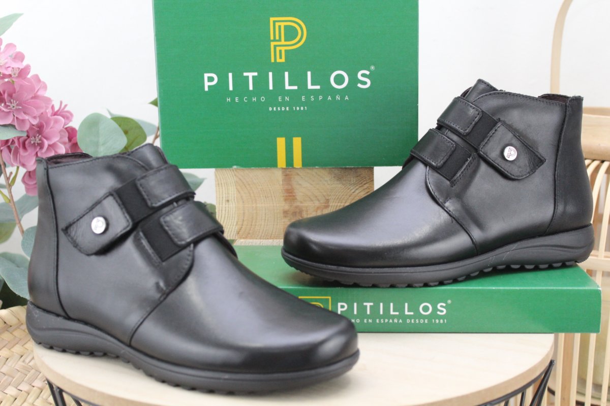 Botin Pitillos todo en piel con cierre velcro,súper cómodo,ref20513