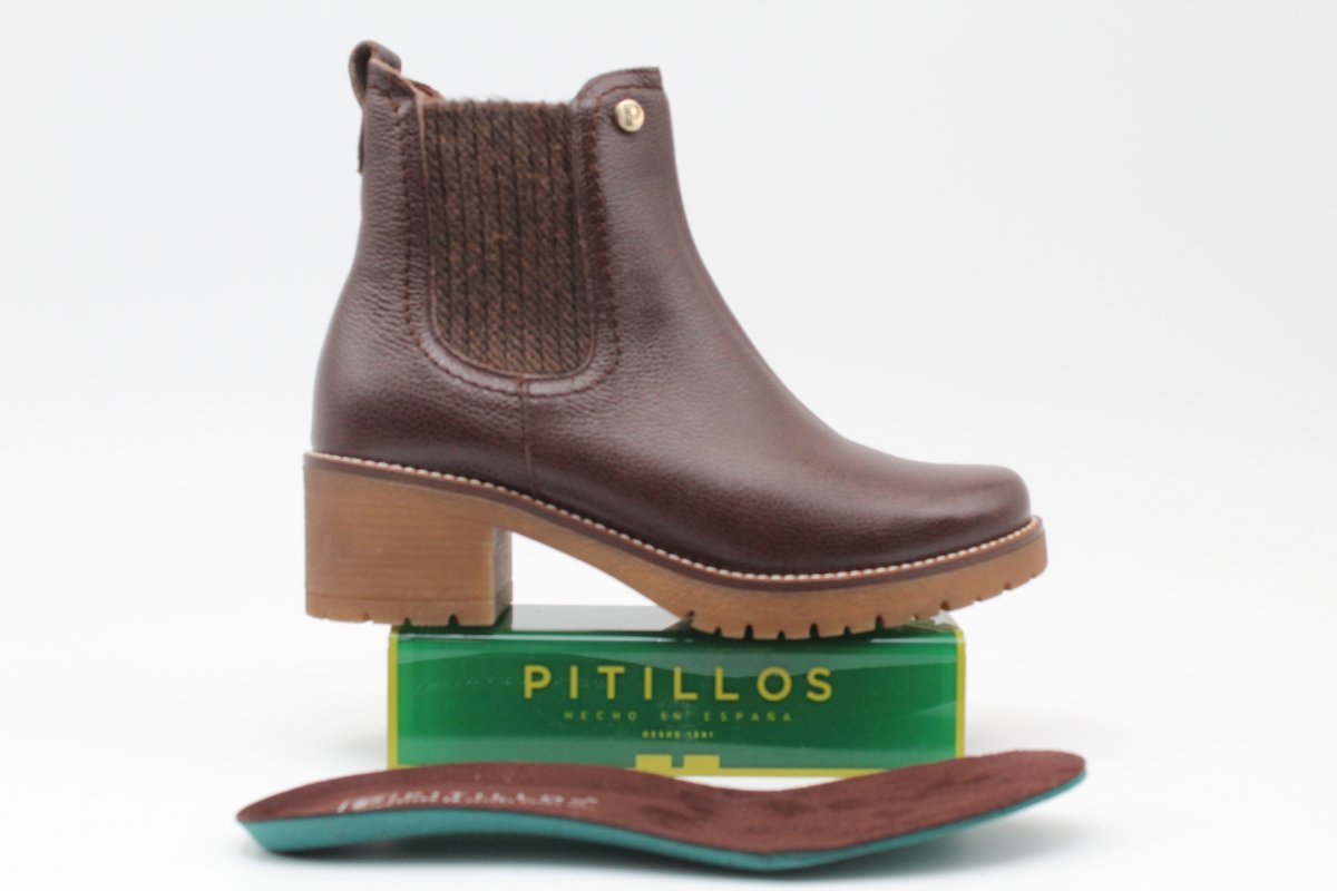 Botin Pitillos todo piel con piso crepé antideslizante,ref20523 - Imagen 6