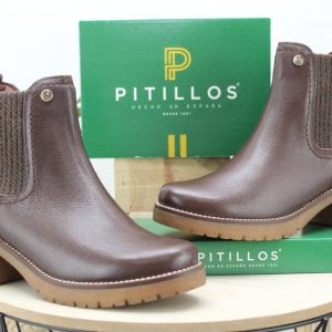 Botin Pitillos todo piel con piso crepé antideslizante,ref20523