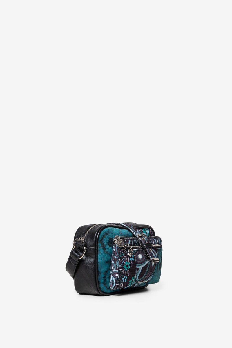 DESIGUAL – Bolso Bandolera Mujer Rep Galactic Green Oban Pequeño Verde Negro – 20SAXAX0 - Imagen 6