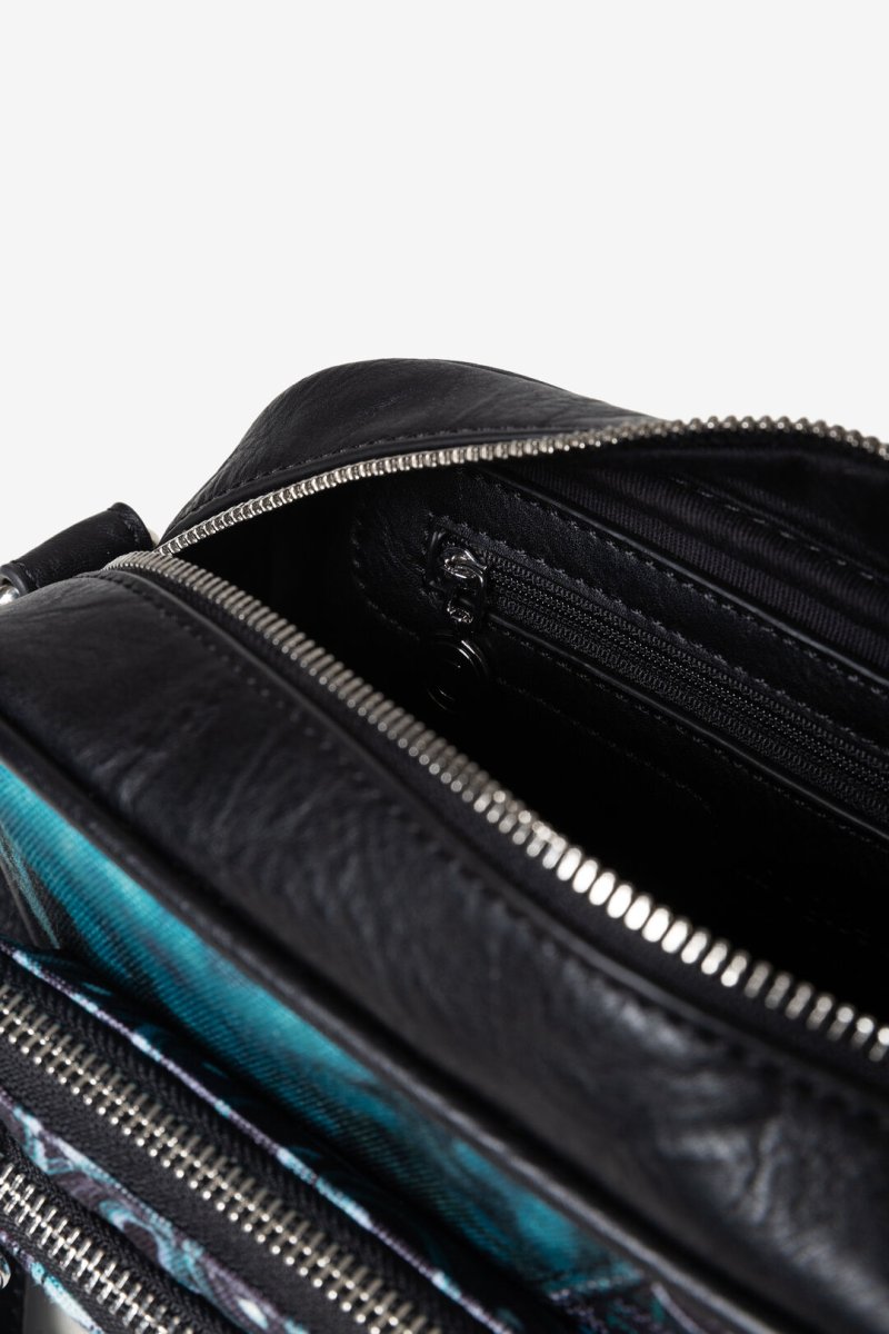 DESIGUAL – Bolso Bandolera Mujer Rep Galactic Green Oban Pequeño Verde Negro – 20SAXAX0 - Imagen 8