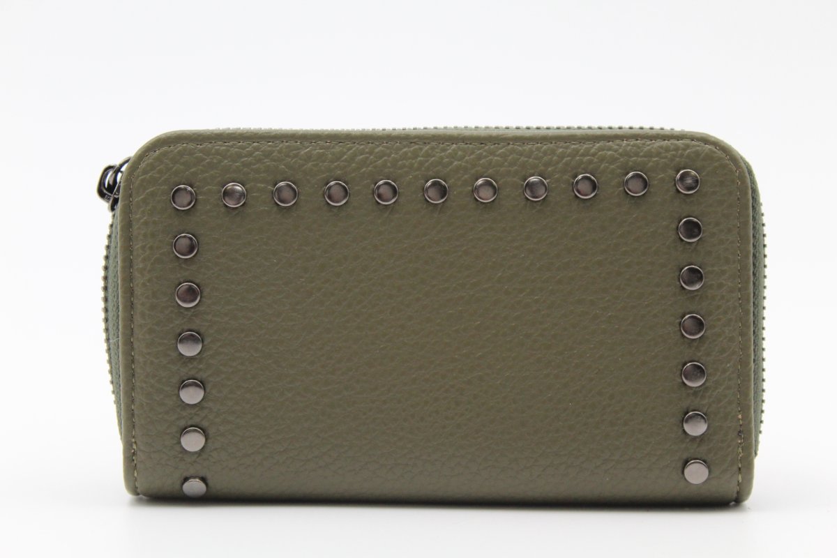 Monedero-tarjetero con cremallera y detalles de tachas,ref37373 - Imagen 4