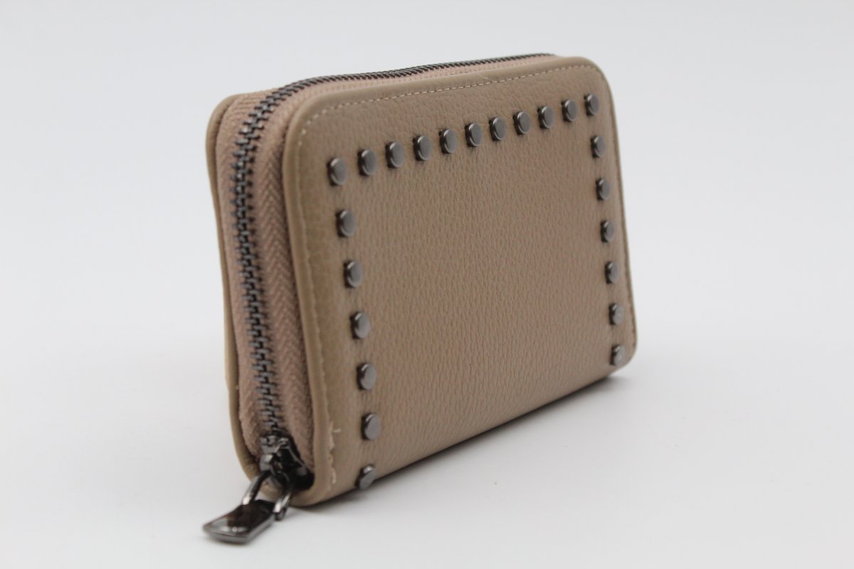 Monedero-tarjetero con cremallera y detalles de tachas,ref37373 - Imagen 6