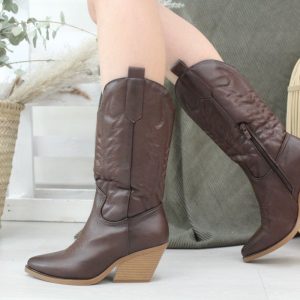Bota estilo cowboy de media caña,¡top ventas!